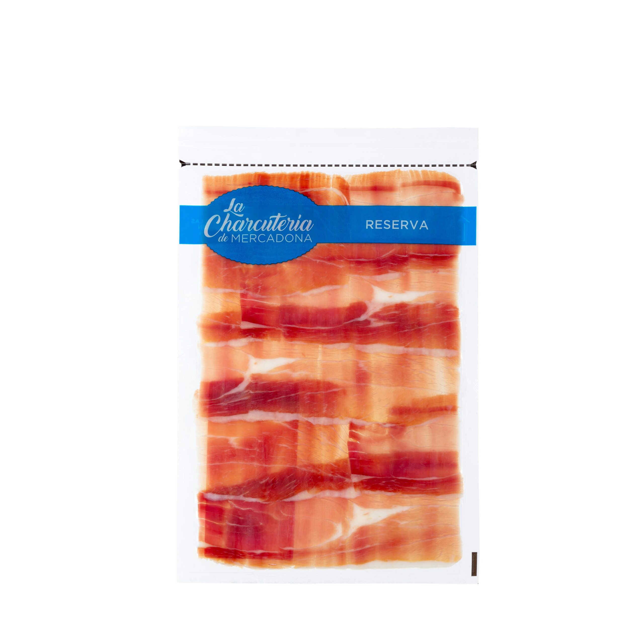 Jamón serrano reserva cortado a cuchillo envasado al vacío Mercadona